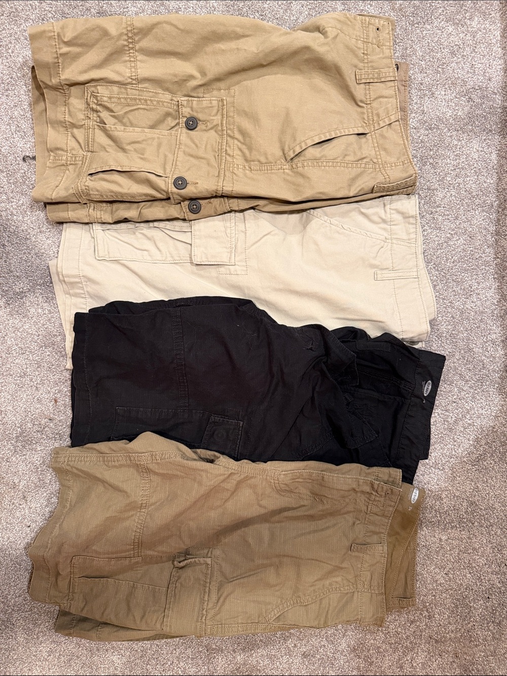 Old Navy Men’s Cargo Shorts - Tan, Khaki, Black, Beige